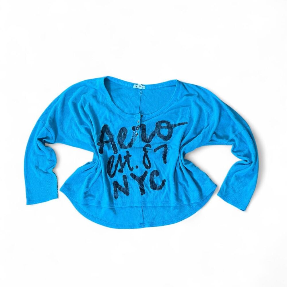 Aeropostale Women's Blue Crop-top